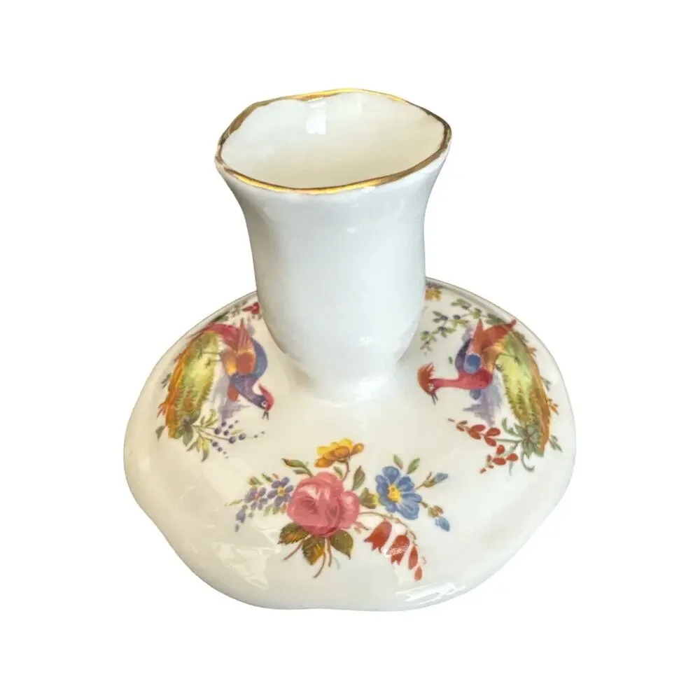 Vintage Set of 2 Crown Staffordshire Pagoda China Candleholders